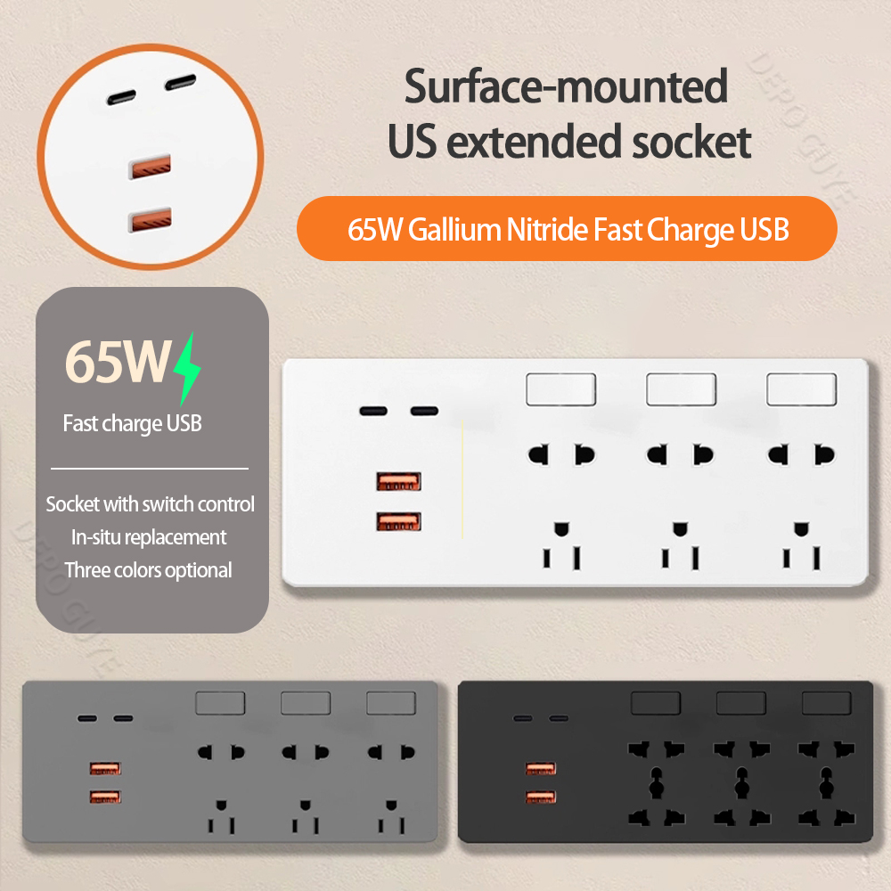 Smart Wall Socket - US Mexico Standard Expand Socket,Universal Five