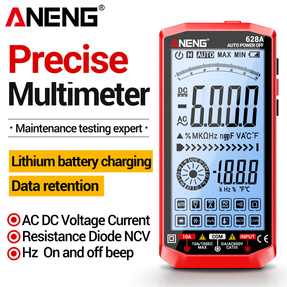 Smart Home Interior - Digital Multimeter Professional Rechargeable 6000 Counts