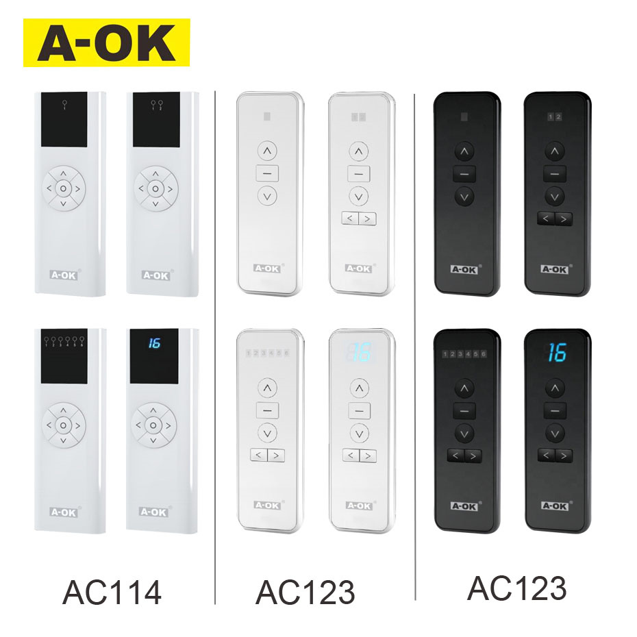 Curtain Motor - A-OK RF433 Remote Controller AC123/AC114 1/2/6/16