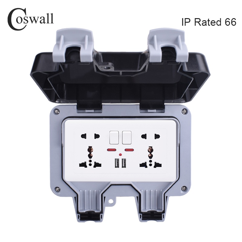 Smart Wall Socket - Coswall IP66 Weatherproof Waterproof Outdoor BOX