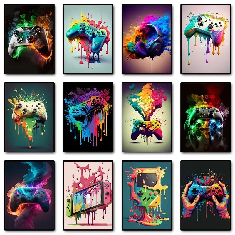 Smart Home Poster - Colorful Pop Art Gamer Controller Gaming