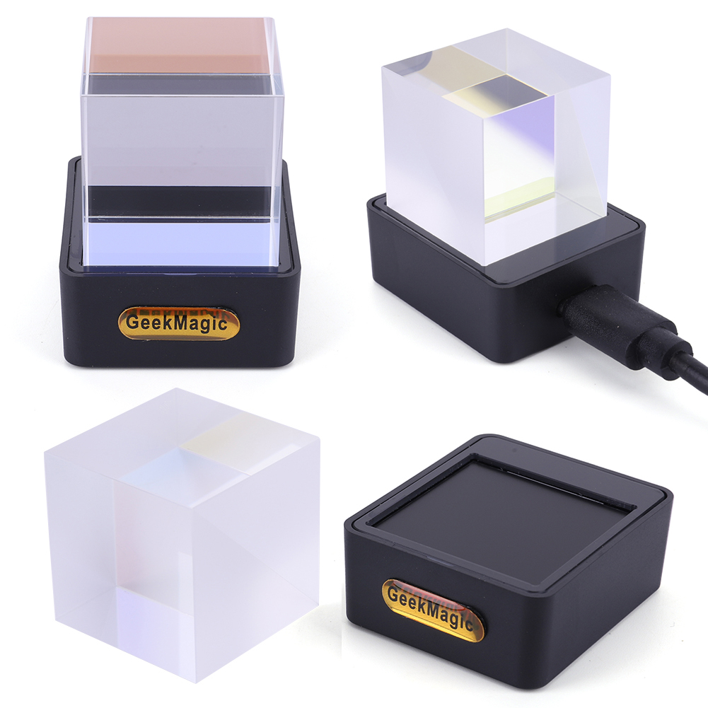 Smart Home Display - Crystal Cube Photo Display Holographic Desktop