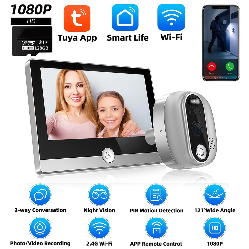 Smart Home Wiser - Tuya 1080P WiFi Door Bell Camera