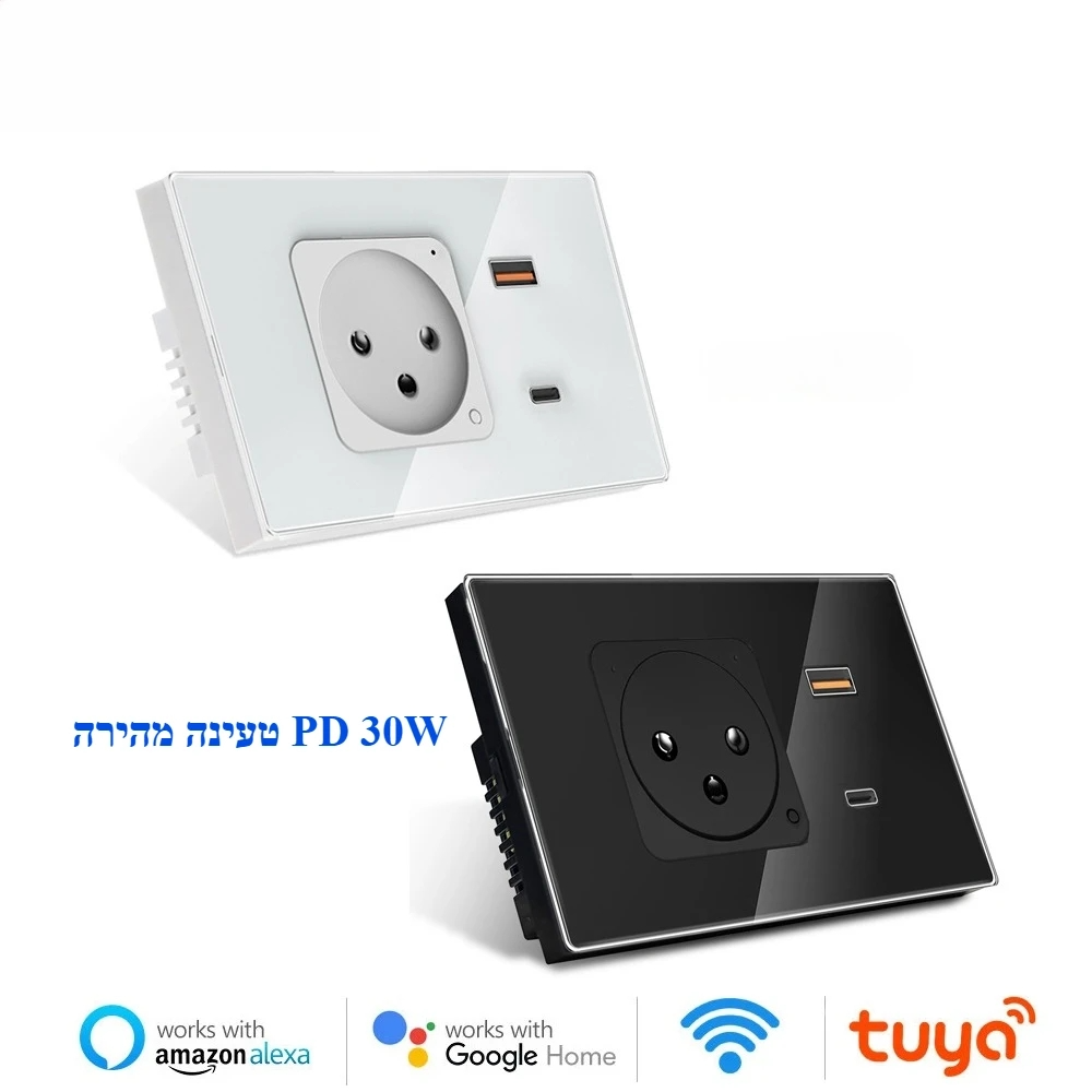 Smart Wall Socket - Adea Wifi Tuya Wall Socket Usb