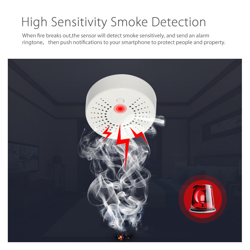 Smart Smoke Detector - Tuya WiFi Smart Home Smoke Detector