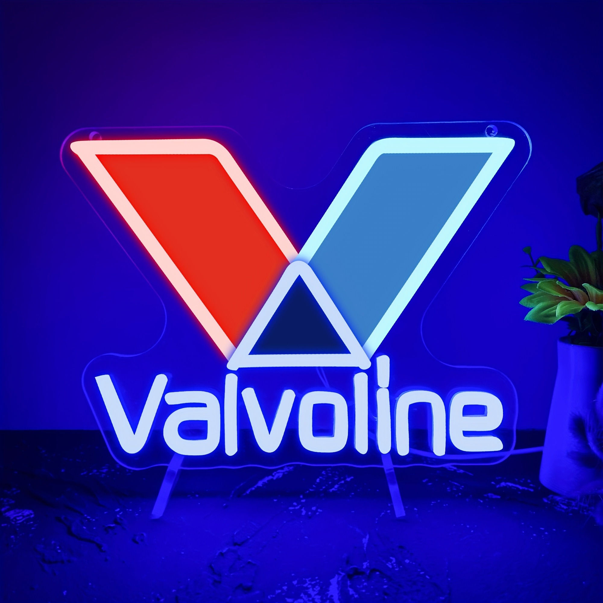 Smart Home Poster - Valvoline Engine Oil Neon Sign Gas