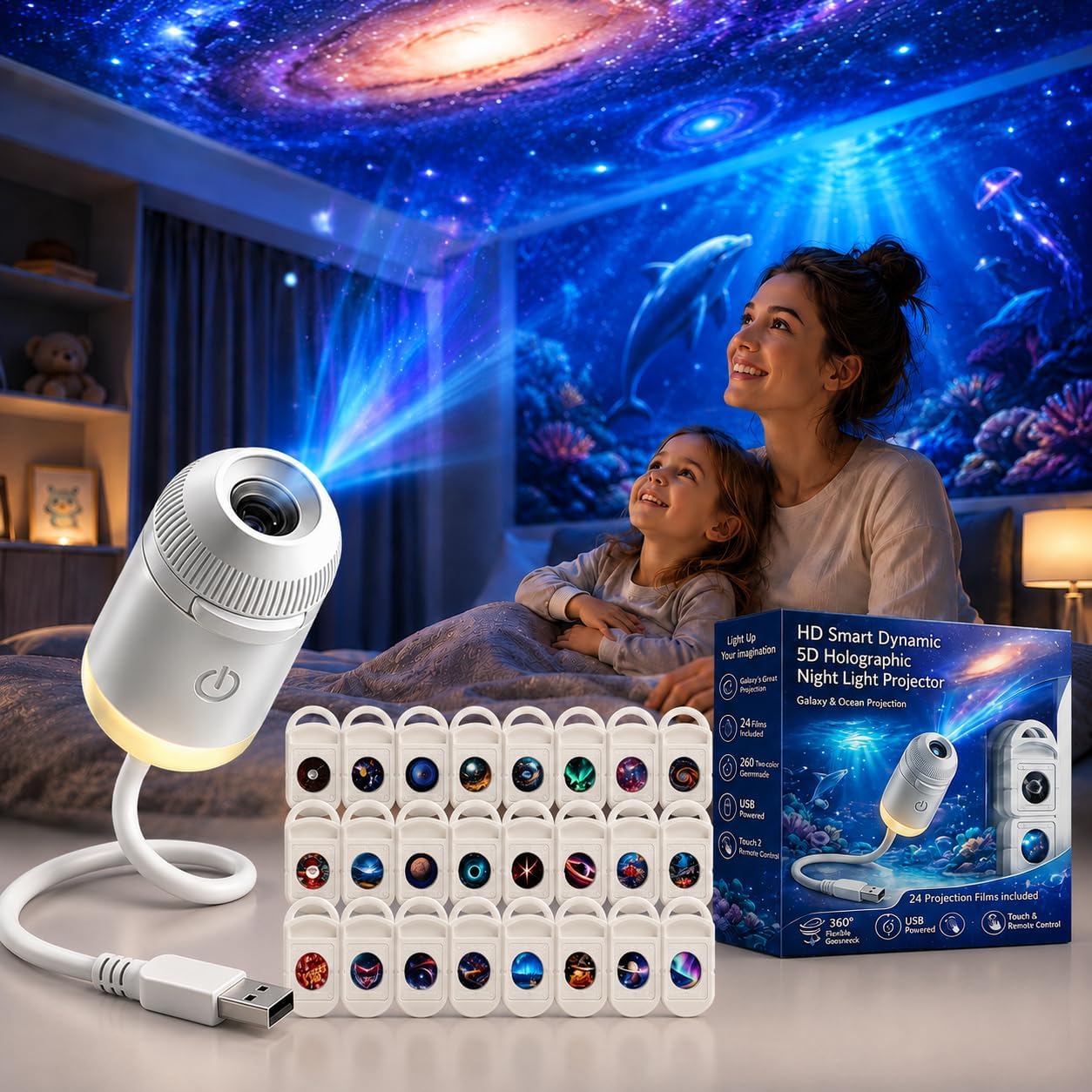Smart Home Ac - HD Smart Dynamic 5D Holographic Night