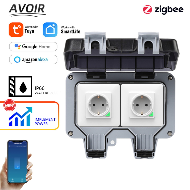 Smart Home Z Wave - Avoir Tuya Zigbee Electrical Sockets IP66