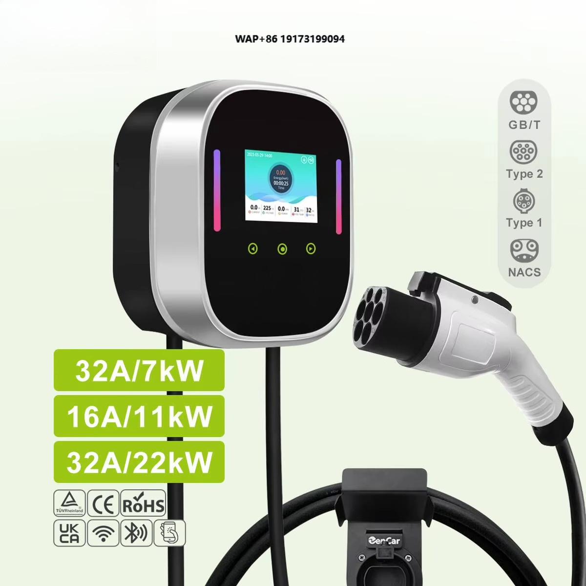 Smart Home Ac - Smart EV Charger Wallbox 22kW 11kW