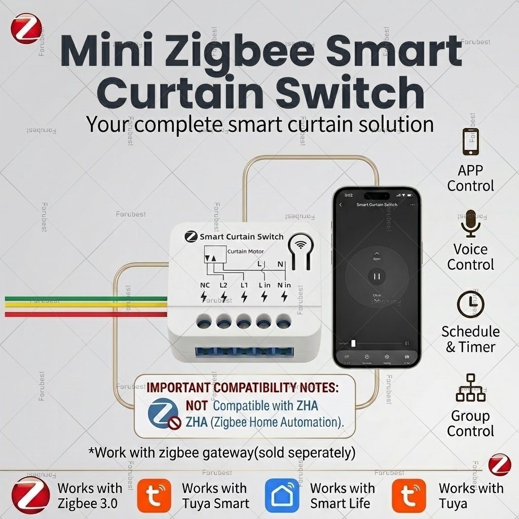 Curtain Motor - ZigBee Smart Curtain Switch Module Relay