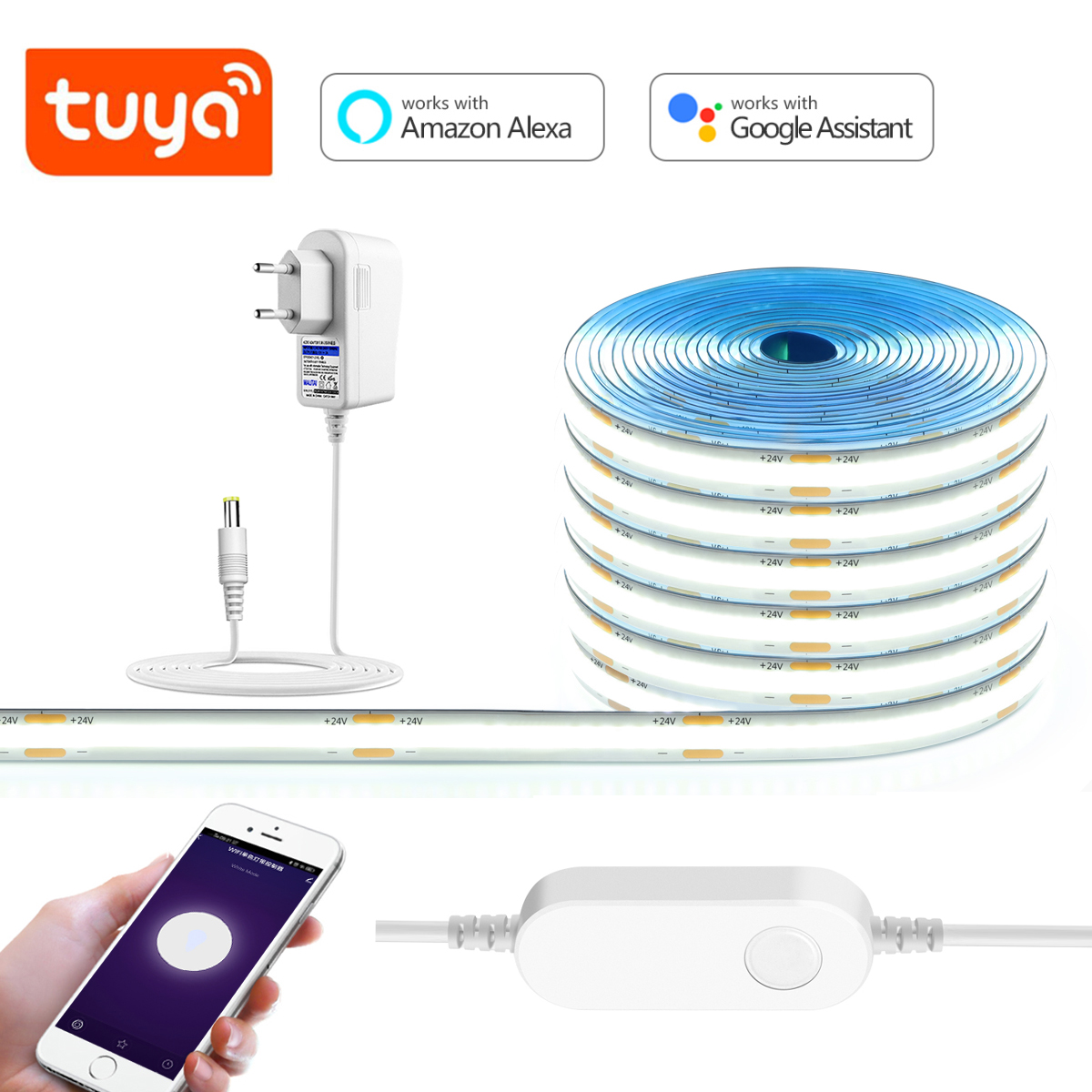 Alexa Compatible Bulb - 3M 5M 10M 24V COB LED