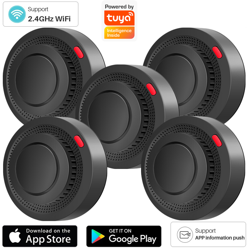 Smart Smoke Detector - 2.4G WiFi Smoke Detector Wireless Sensor