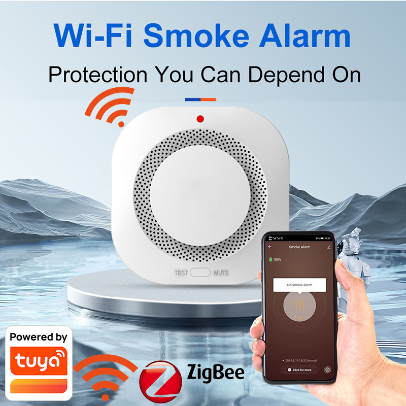 Tuya WiFi Zigbee Smoke Alarm – - Smart Smoke Detector recension och pris