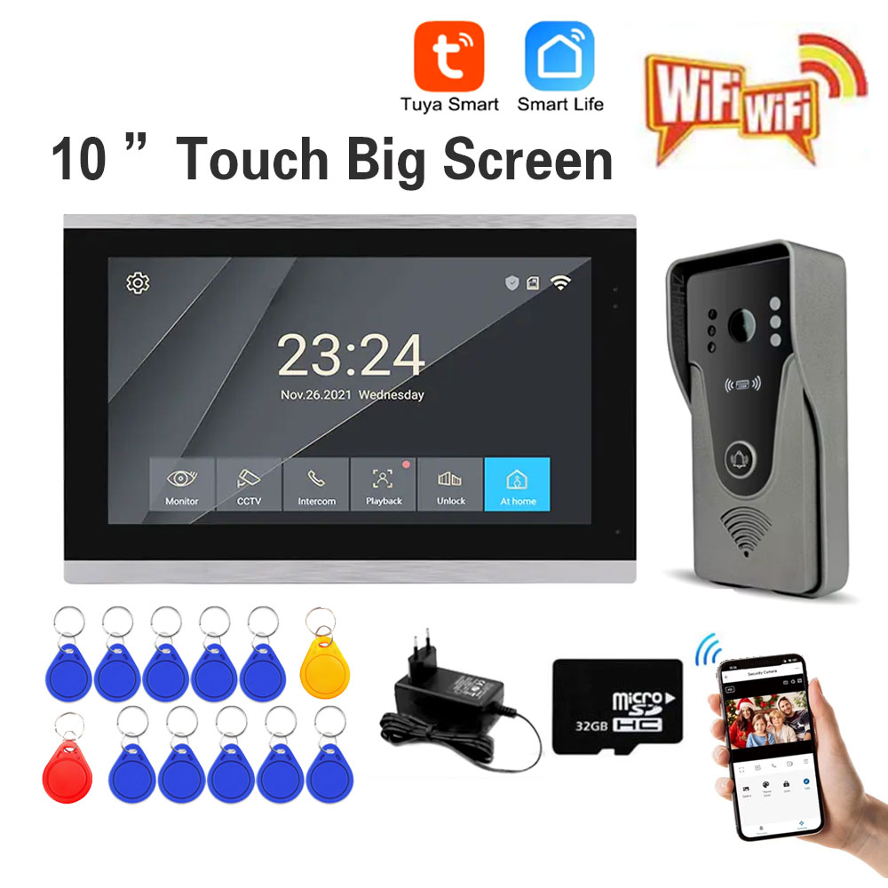 Tuya 1080P 10 Inch Color Touch - Smart Home Video Doorbell App recension och pris