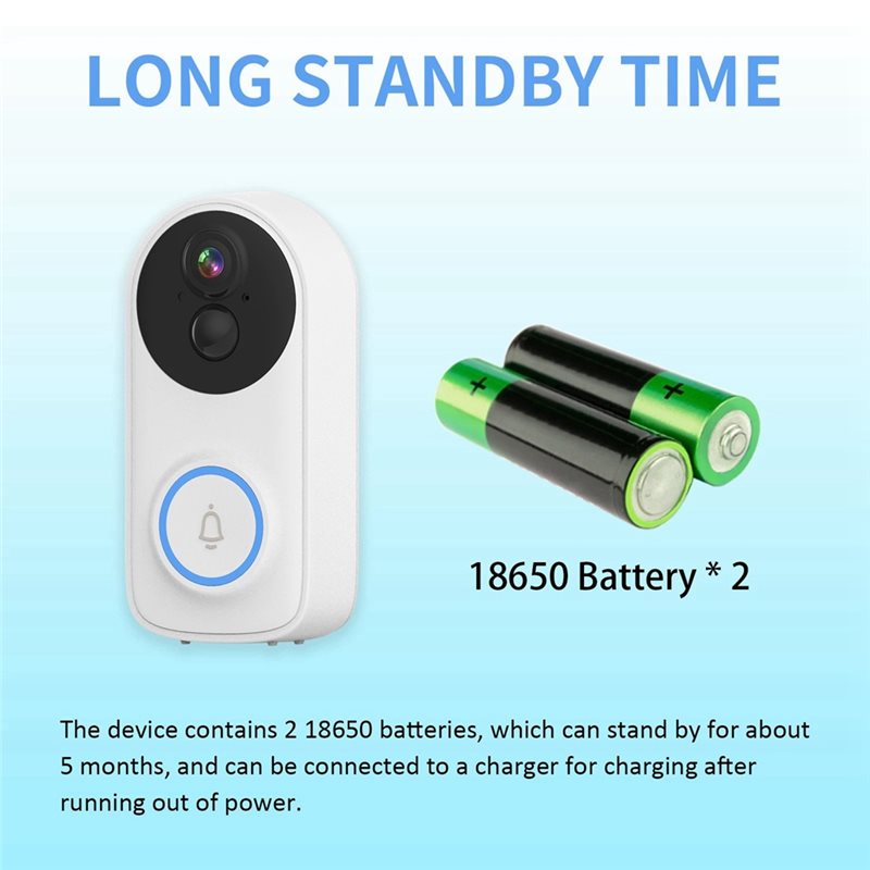 【CYBER MONDAY】Wifi IP 3MP Icse - Smart Home Video Doorbell App recension och pris