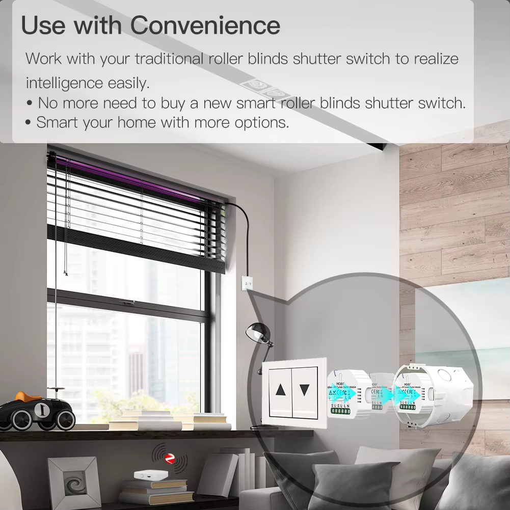 MOES ZigBee Smart RF433 Curtai - Curtain Motor recension och pris