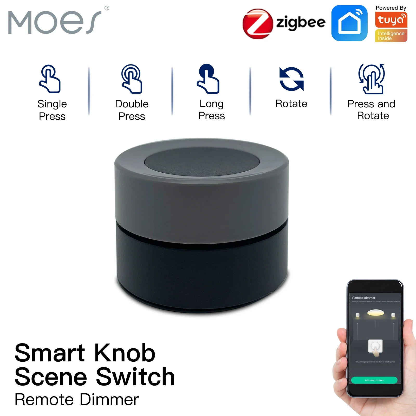 MOES Tuya ZigBee Smart Knob Sw - Smart Home Z Wave recension och pris