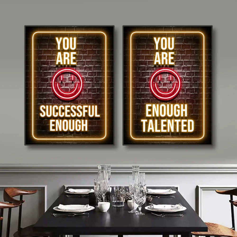Neon Motivation Quotes Posters - Smart Home Quotes recension och pris