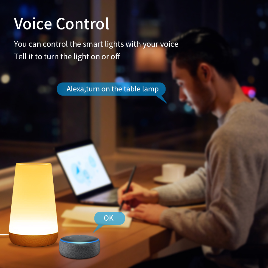 Tuya WiFi Smart Table Lamp Dim - Alexa Compatible Bulb recension och pris