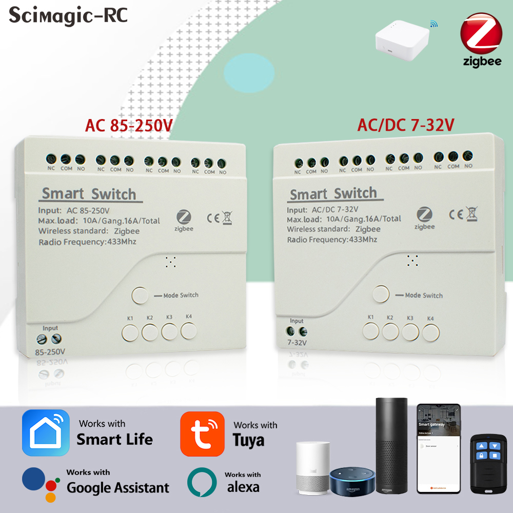 4CH Zigbee Tuya Smart Home Rel - Smart Home Ac recension och pris