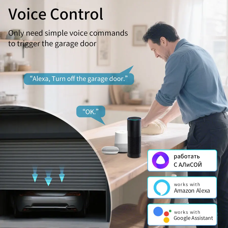 Tuya ZigBee WiFi Garage Door O - Smart Home Z Wave recension och pris