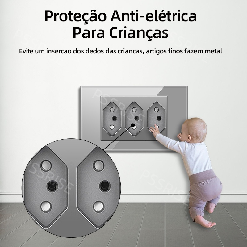 PSSRISE Grey Glass Full-paddle - Smart Wall Socket recension och pris