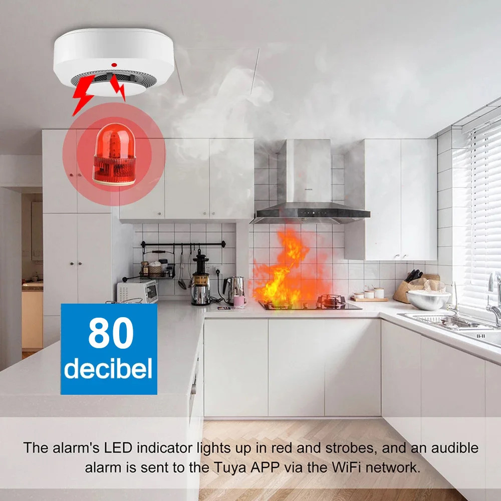 Tuya Zigbee WiFi Smart Smoke D - Smart Smoke Detector recension och pris