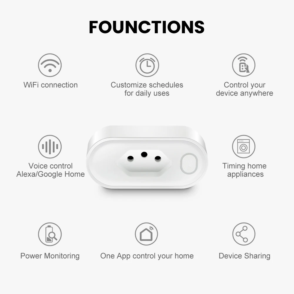 16A Brazil WiFi Smart Socket S - Smart Wall Socket recension och pris