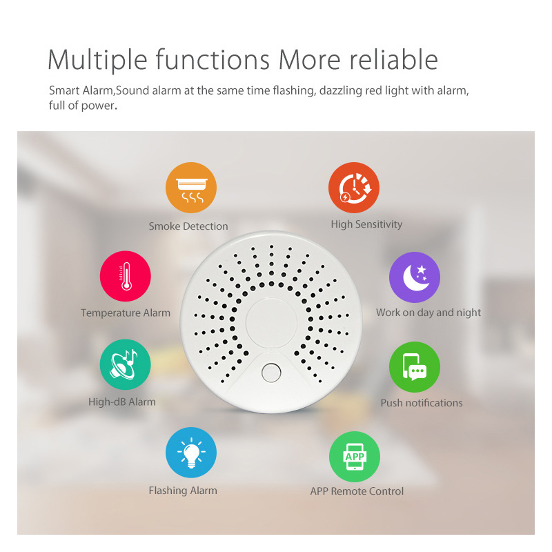 Tuya WiFi Smart Home Smoke Det - Smart Smoke Detector recension och pris