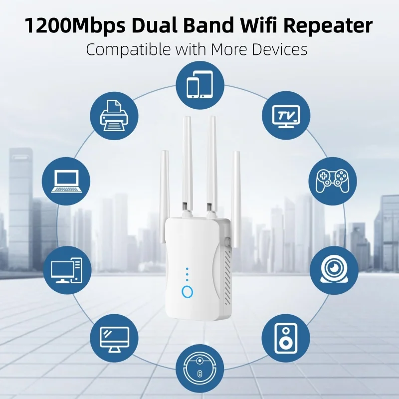 1200Mbps Dual Band WiFi Repeat - Smart Home Network recension och pris