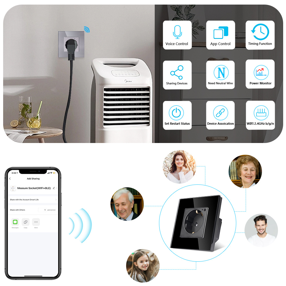 TAWOIA Wifi Wall Socket EU Sta - Smart Wall Socket recension och pris