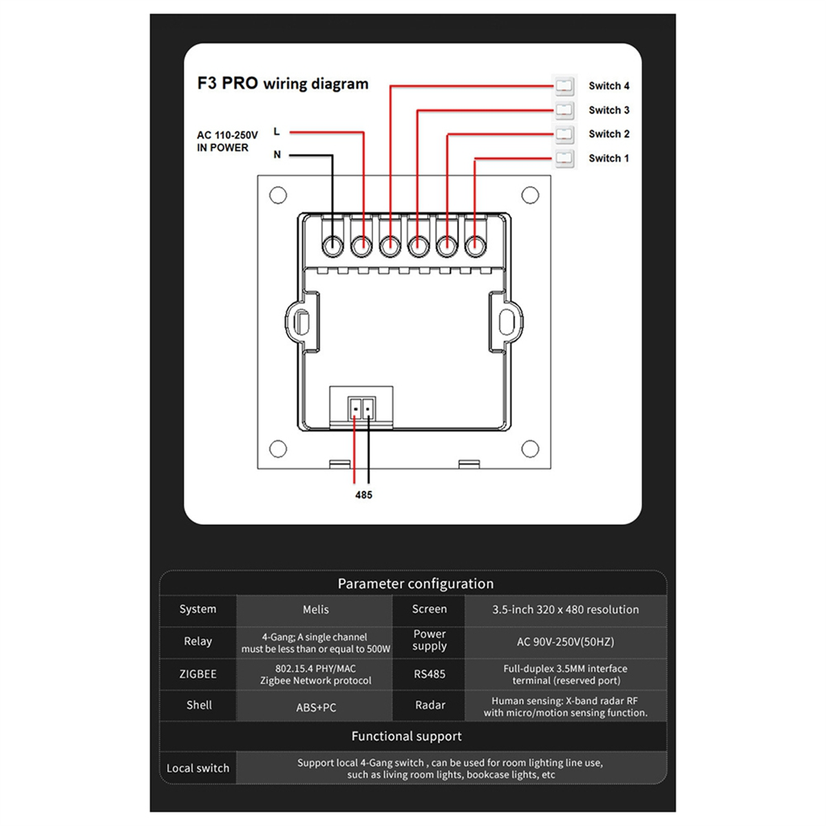 ABQR 3.5 Inch Smart Wall Switc - Smart Home Z Wave recension och pris