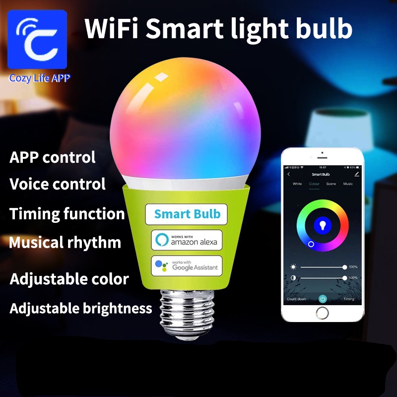 SIXWGH E27 Bulb WiFi 9W Smart  - Alexa Compatible Bulb recension och pris
