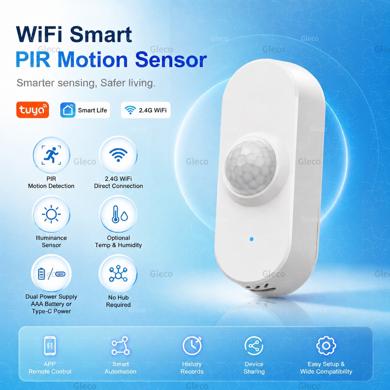 Tuya WiFi PIR Motion Sensor Sm - Smart Home Wiser recension och pris