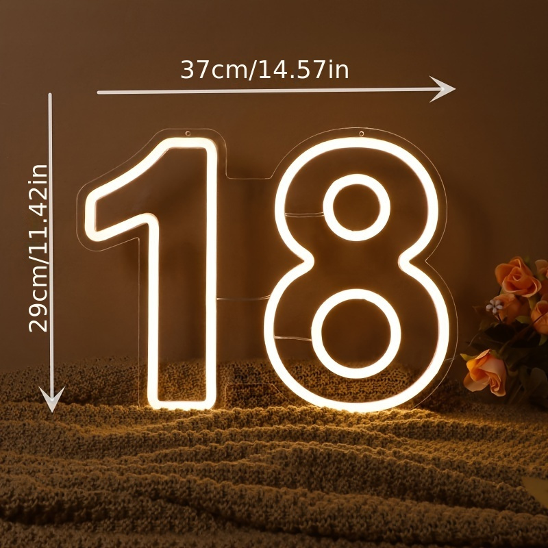 LED Neon Light Sign with Numbe - Smart Home Poster recension och pris