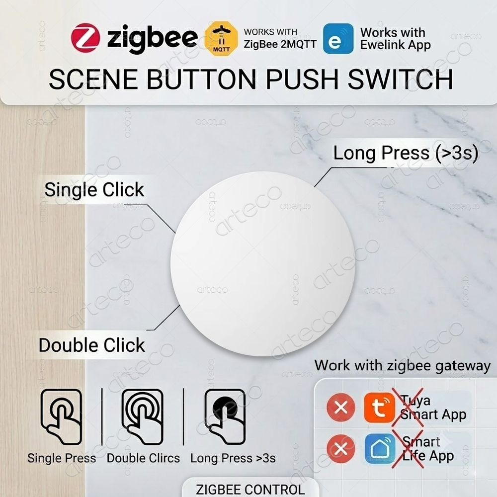 Zigbee Button Scene Switch Wir - Smart Home Z Wave recension och pris