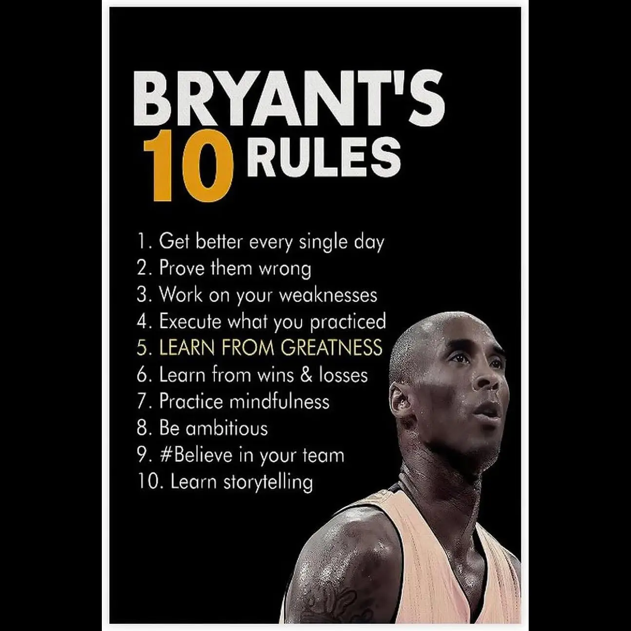 Kobe Bryants Rules Motivationa - Smart Home Poster recension och pris