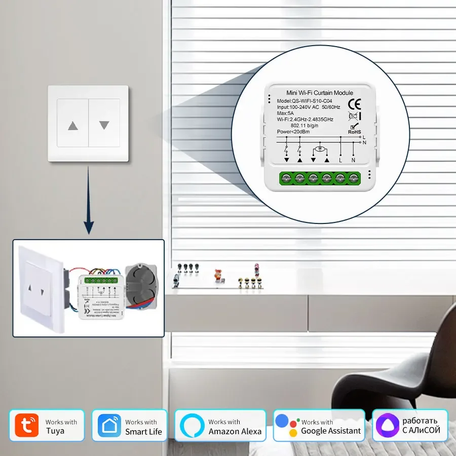 Tuya Smart ZigBee/WiFi Curtain - Curtain Motor recension och pris