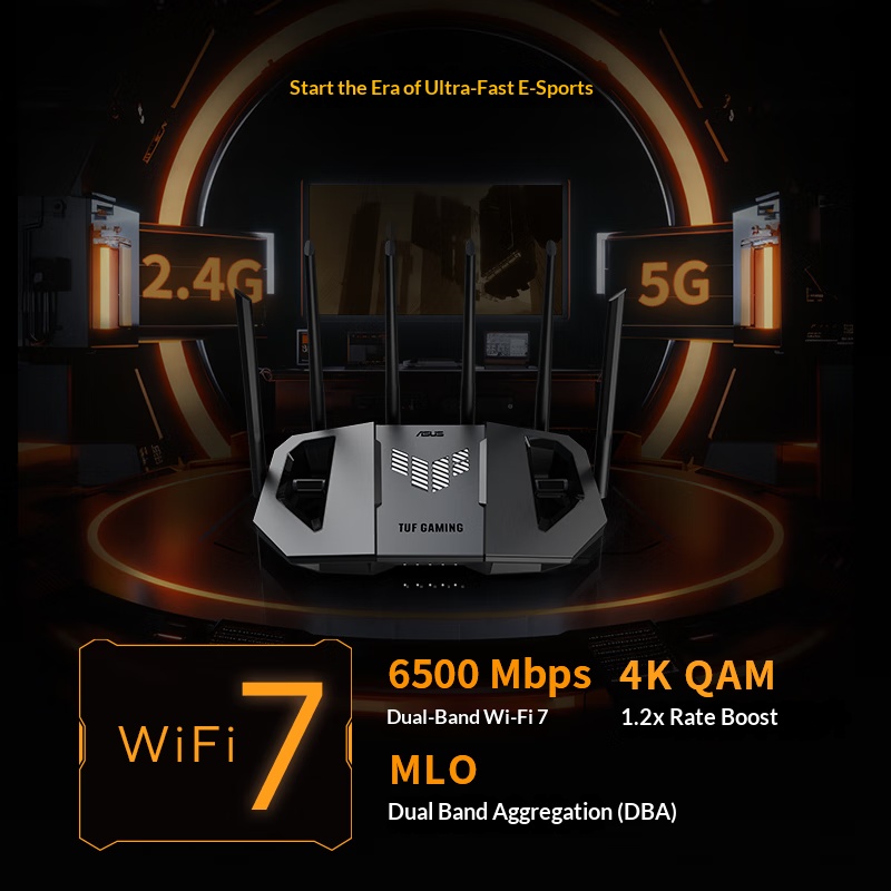 ASUS WiFi7 TUF GAMING BE6500 G - Smart Home Router recension och pris