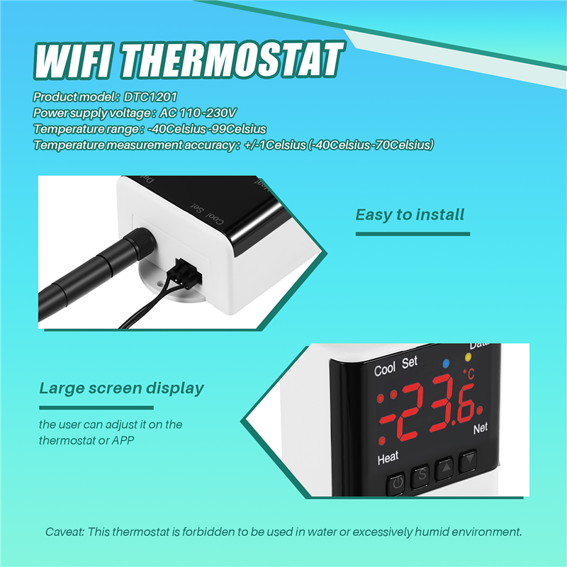 Wireless Wifi Temperature Cont - Smart Home Display recension och pris