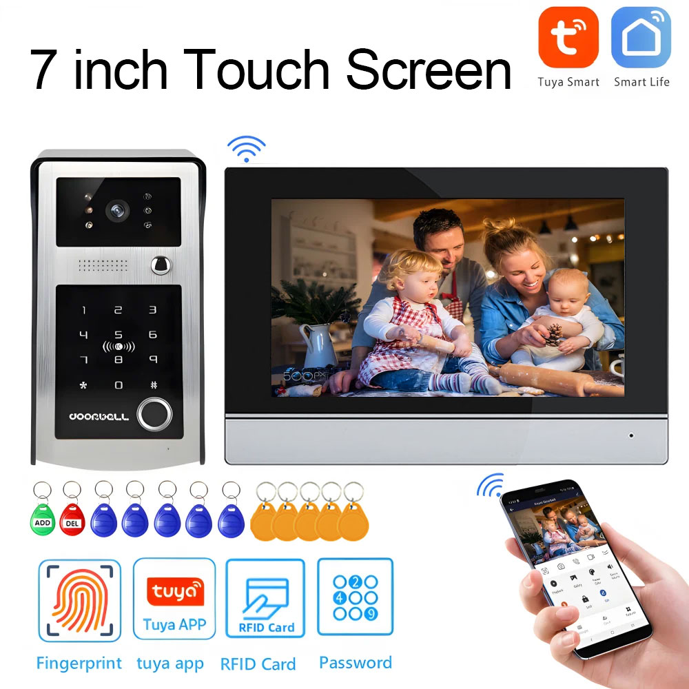 Wifi Tuya 7 Inch Touch Screen  - Smart Home Video Doorbell App recension och pris
