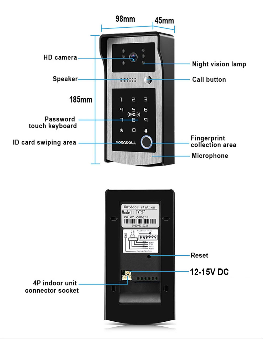 Wifi Tuya 7 Inch Touch Screen  - Smart Home Video Doorbell App recension och pris