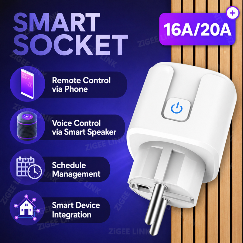 Smart Socket EU Plug WIFI or Z - Smart Home Or Smart Home recension och pris