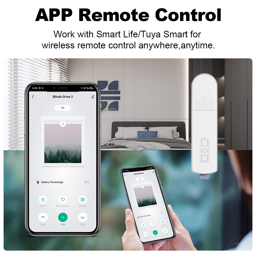 MANHOT WiFi/Zigbee Smart Rolle - Curtain Motor recension och pris