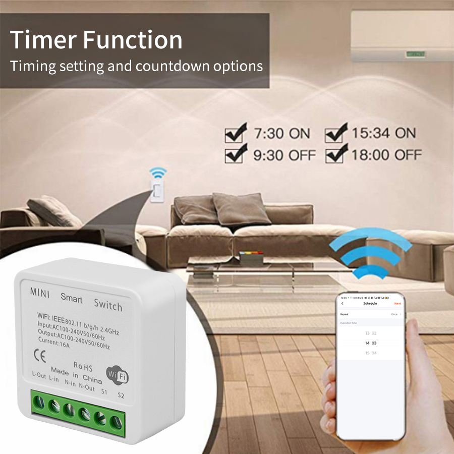 2 Way Mini DIY Smart Switch Tu - Smart Home Integration recension och pris