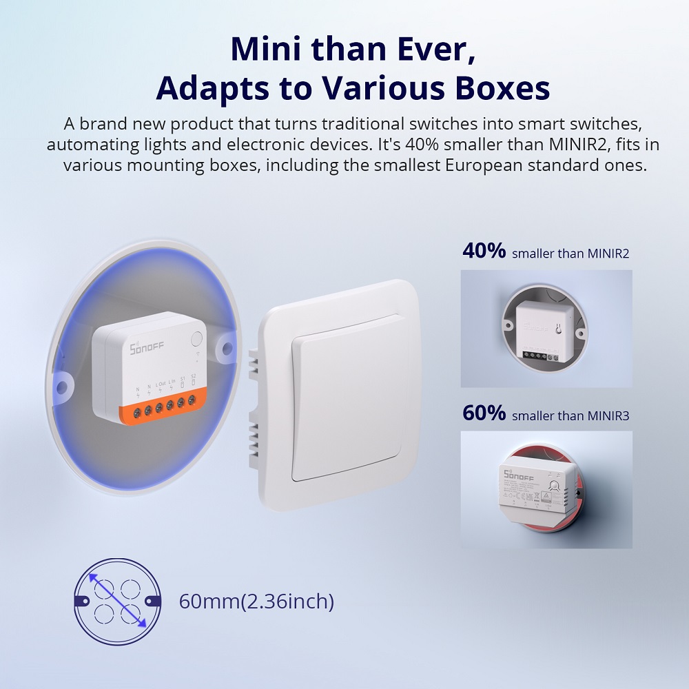 Sonoff Mini R4 Extreme Wifi Sm - Smart Home Integration recension och pris