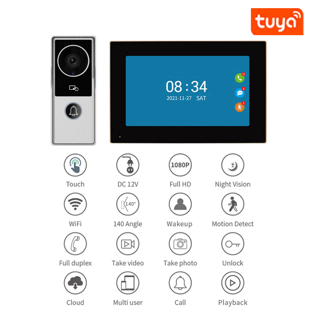 TUYA 1080P 7/10 Inch Touch Scr - Smart Home Video Doorbell App recension och pris